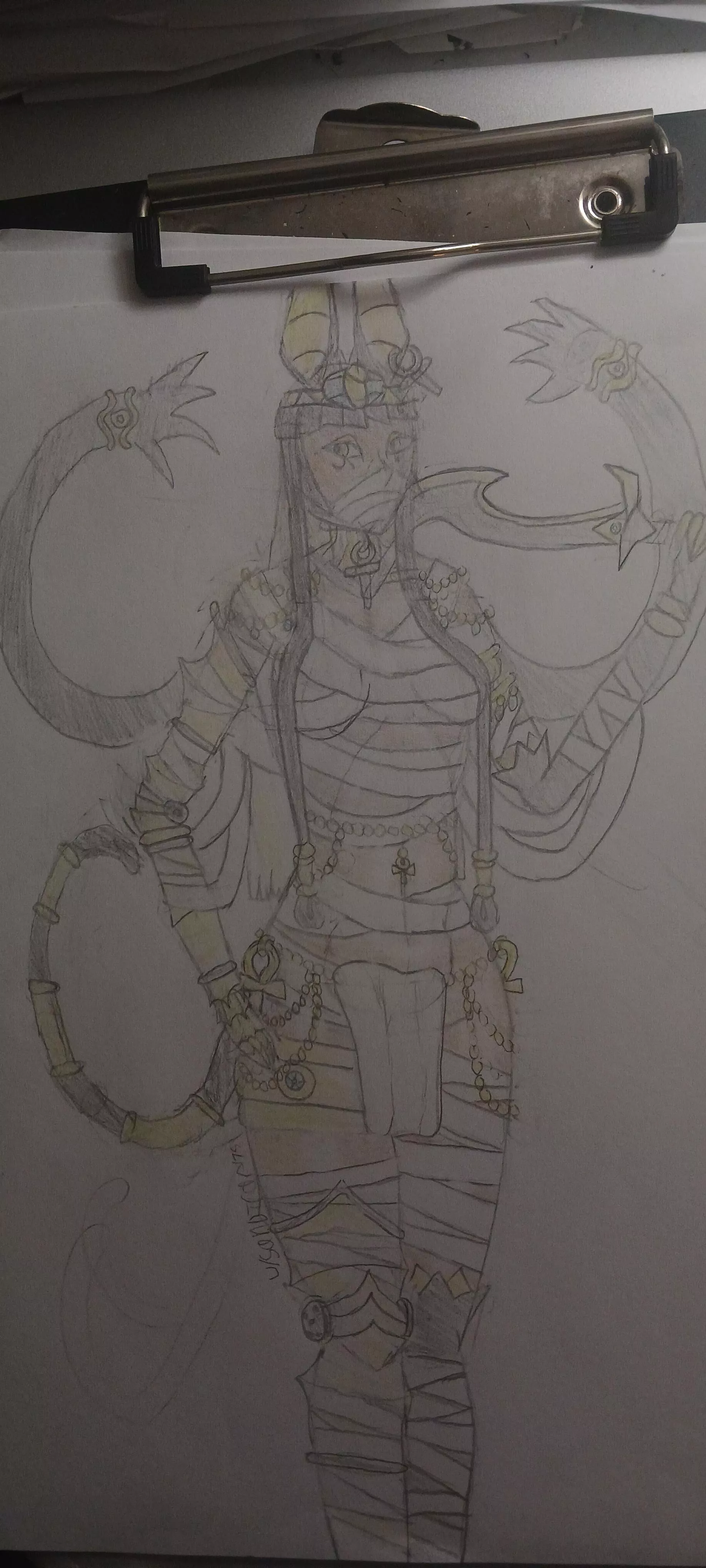 Made some changes to my egyptian character (source: me)