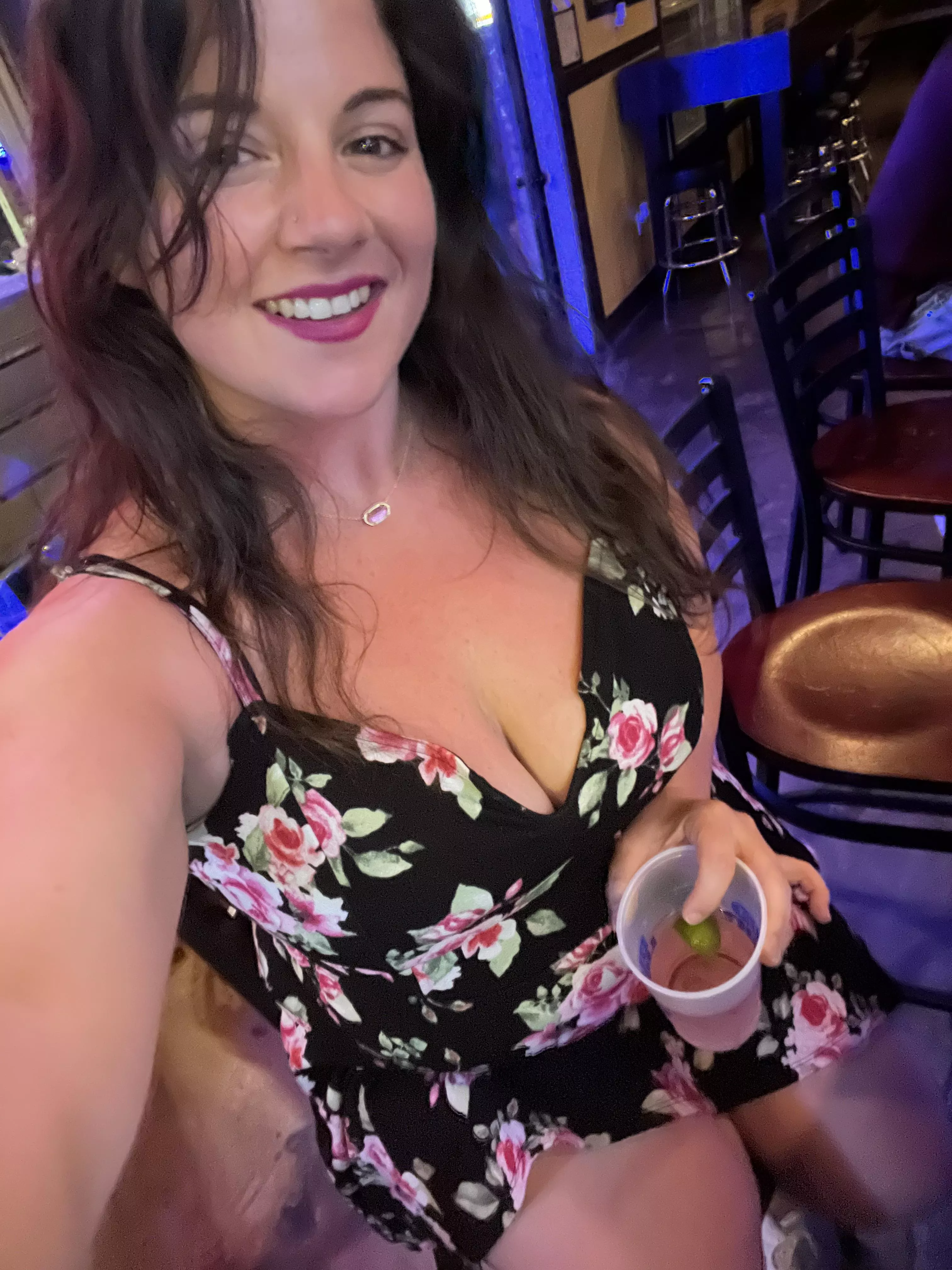 Naughty girl, out on a school night