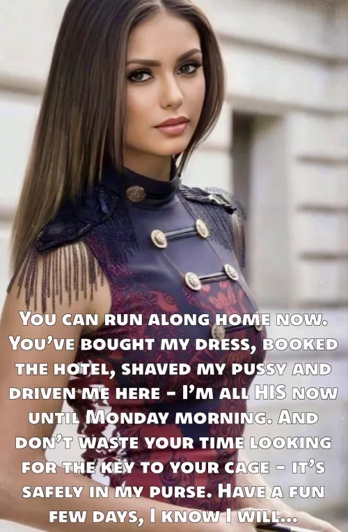 Perfectly prepared for her date, for no reward - a well trained cuckold…