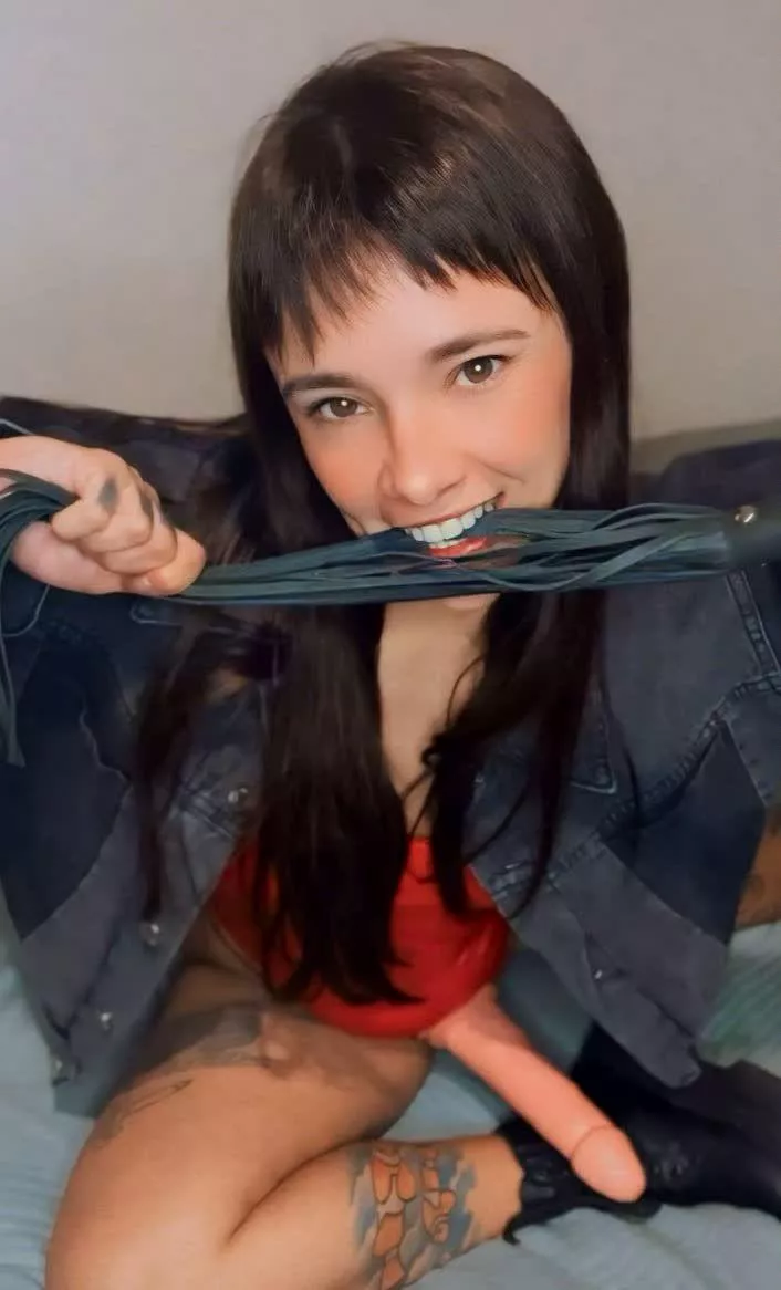 Picture this: I’m your gf and I’m bored of having sex with you, so I show up to bed with this, what are you doing?