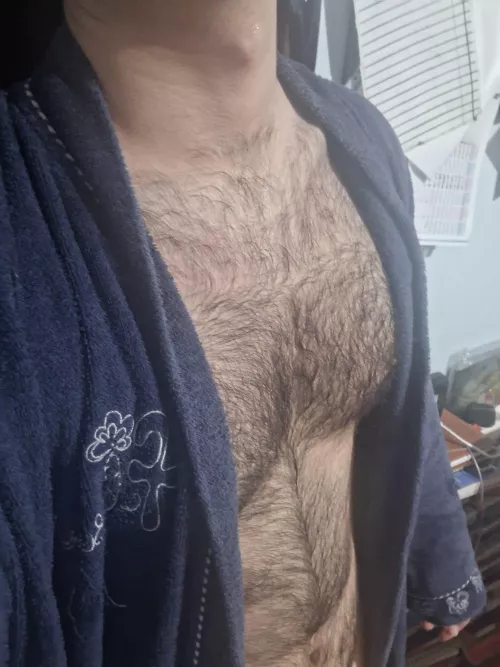 right after the shower