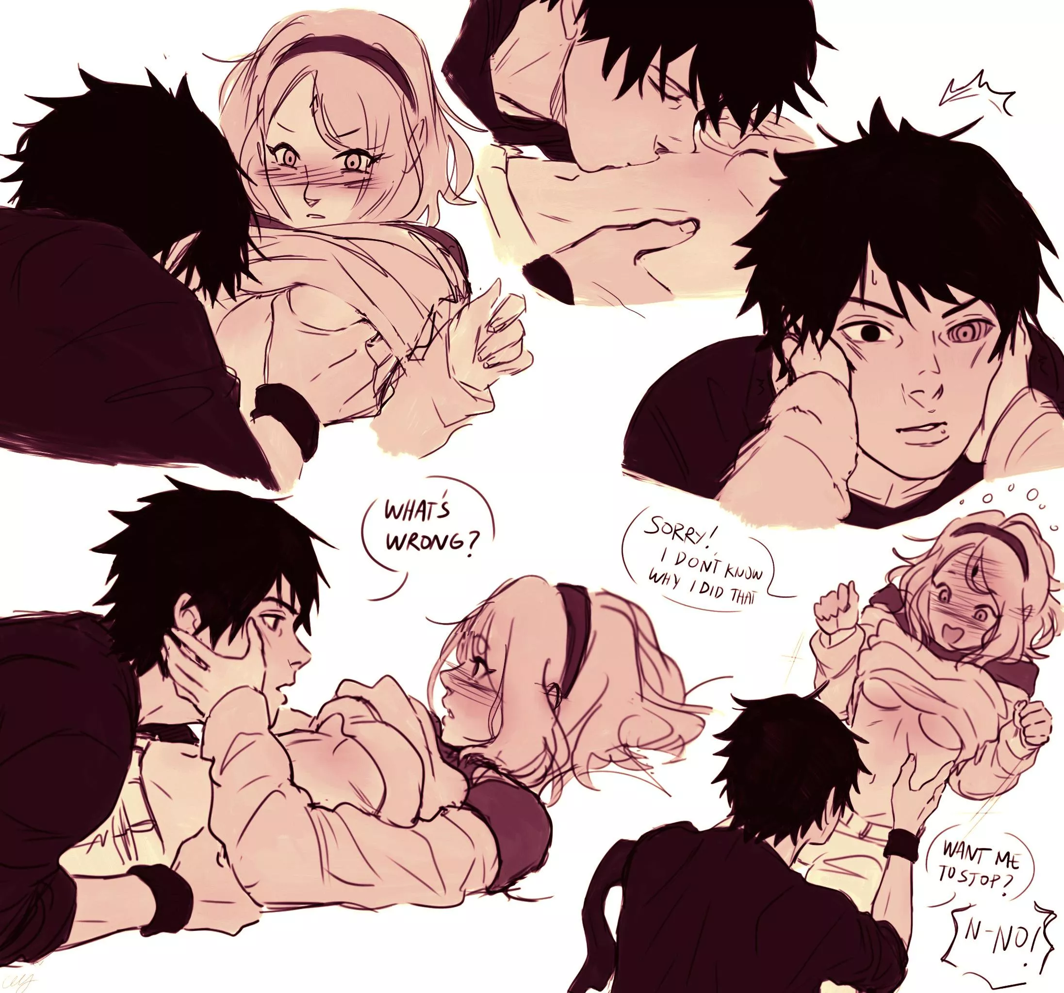 Sakura And Sasuke Being Wholesome (Ceejss) [Naruto]