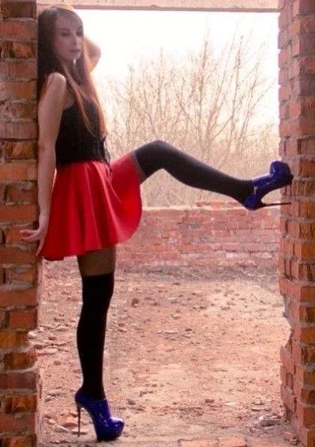 Sexy in pantyhose and heels 