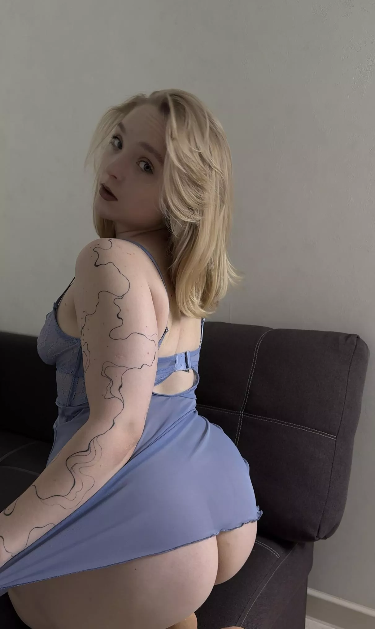 The dress looks so pretty on me