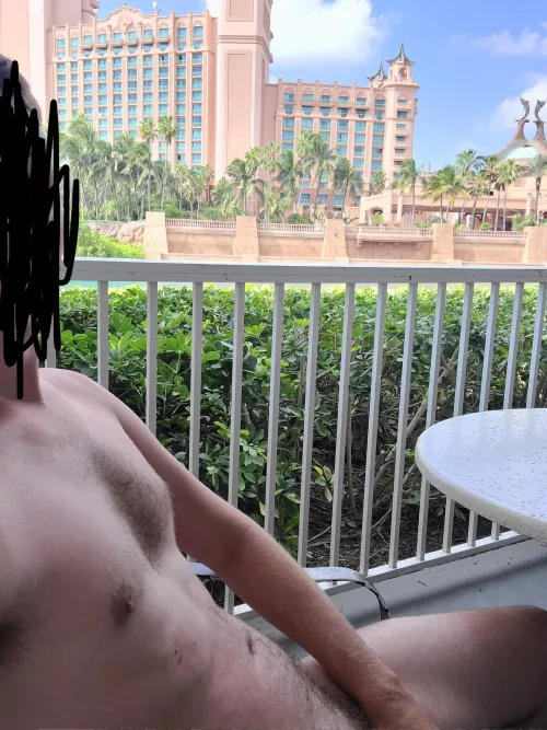 Would any tops have let me suck them on the balcony? Ground floor next to a sidewalk