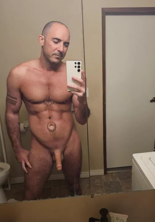 You walk in the bathroom to this, what do you do?