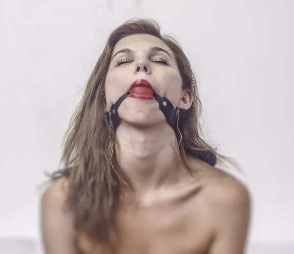 Beauty ballgagged