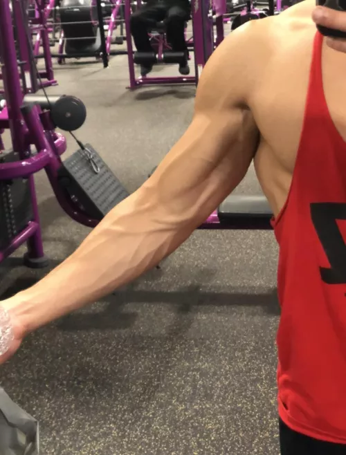 I love showing off my forearms at the gym 😈😎