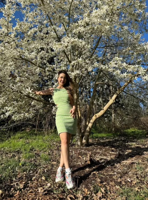 looking cute with my dress