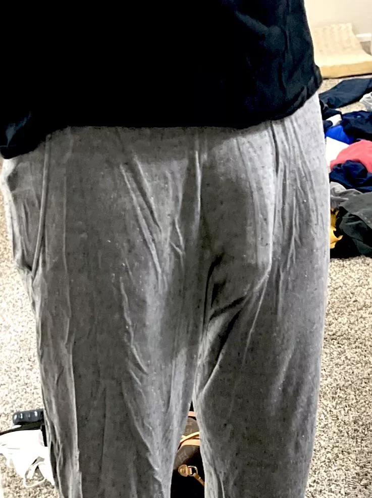 Make me change if people were coming over or have me flaunt the bulge 😜