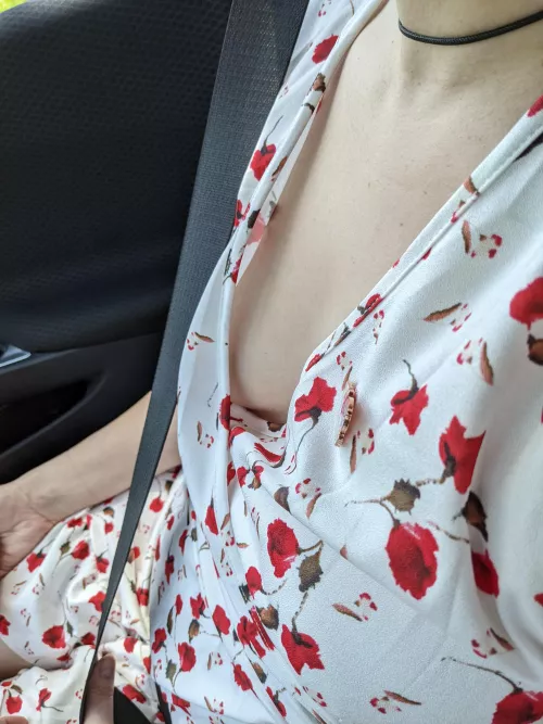 Not really sure why he had such a hard time keeping his eyes on the road...