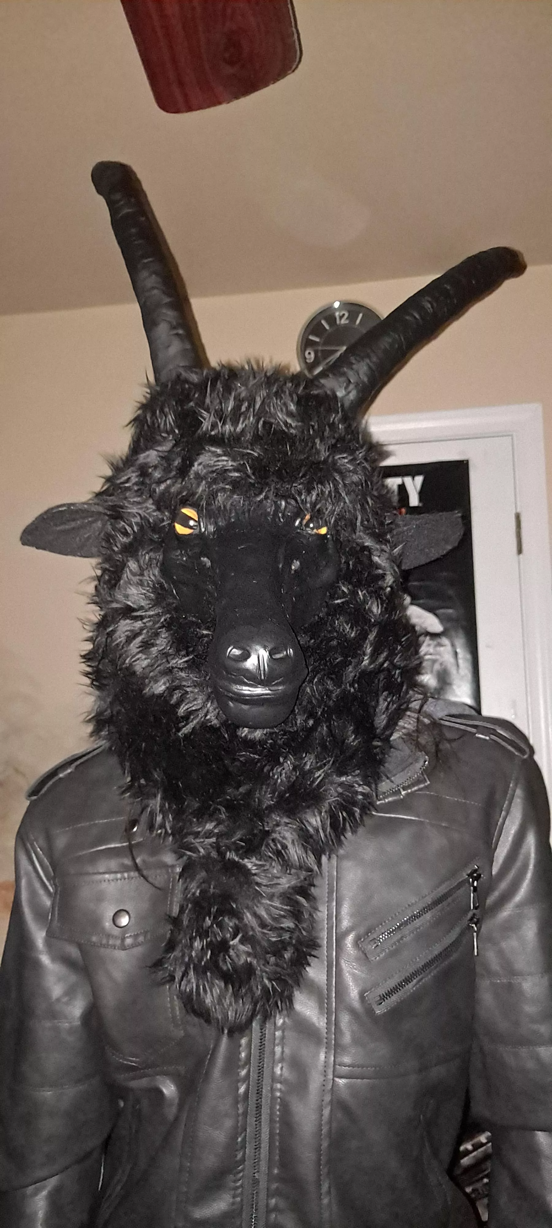 Old pic of a black goat head I made for a friend 