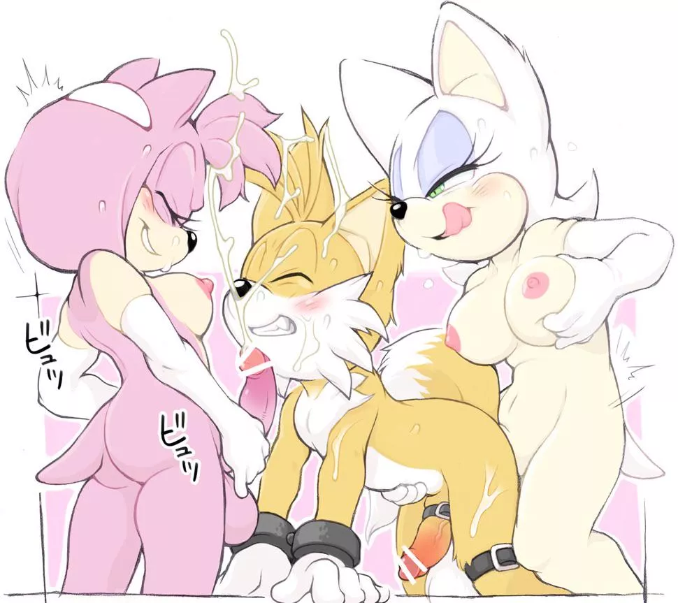 Tails getting covered in hot cum (erosuke)