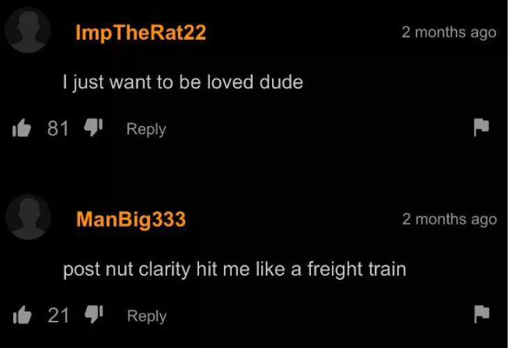 The post nut clarity hit hard