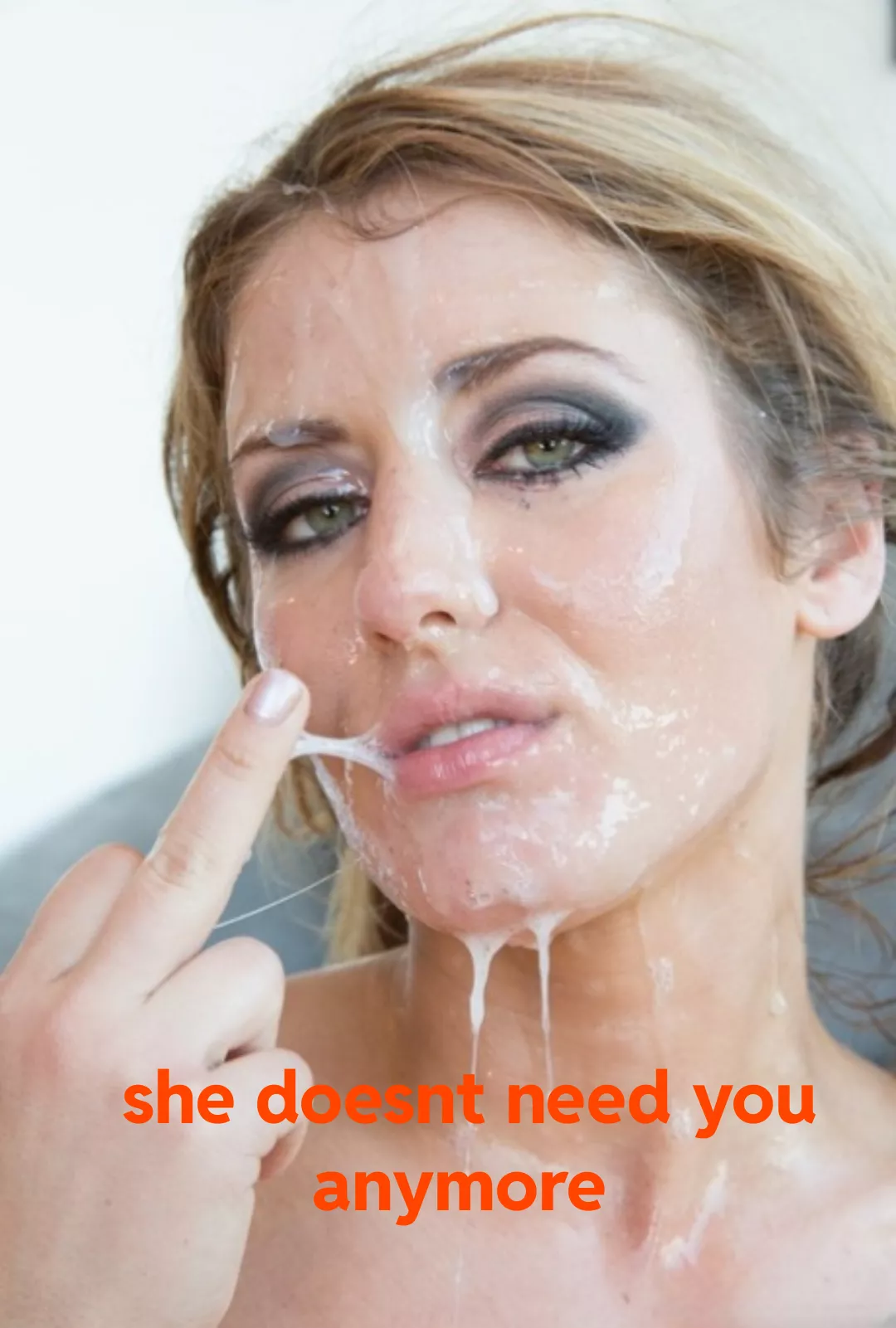 You sent your wife to settle your debt. She just fucked your bully. You still owe him and now she will be coming to beat you with him