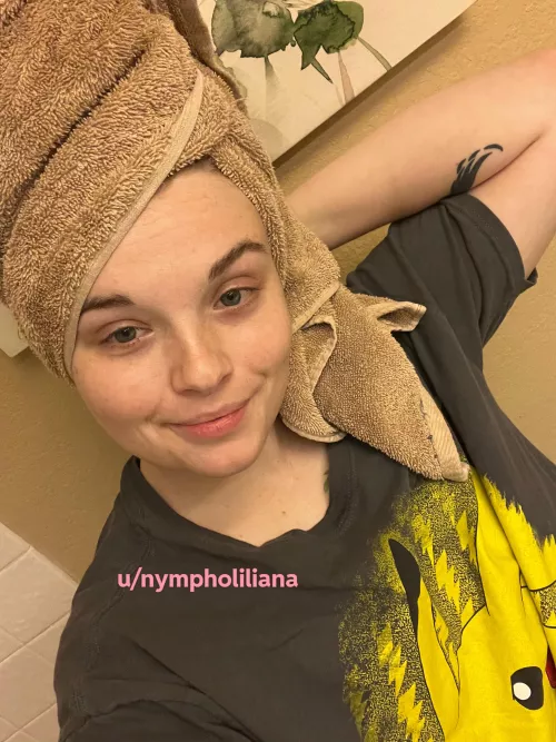 Fresh out of the shower and ready to get dirty again…