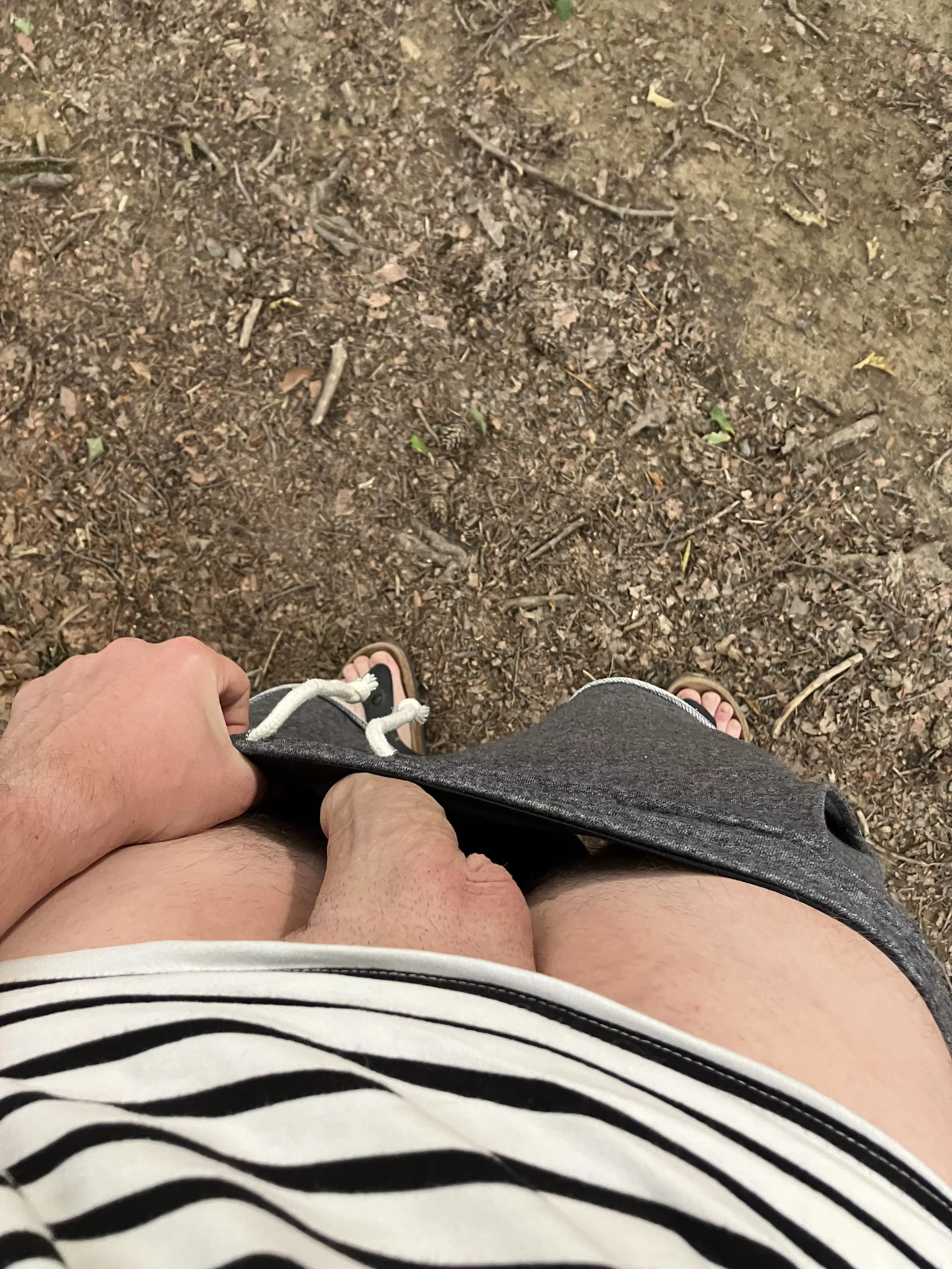 He loves to come out in the woods