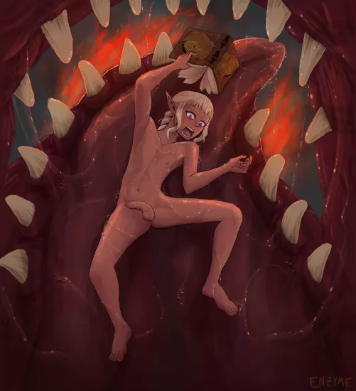 {Image} Lunatic Meal (art by me, Enzyme) [Femboy Prey] [Unwilling] 