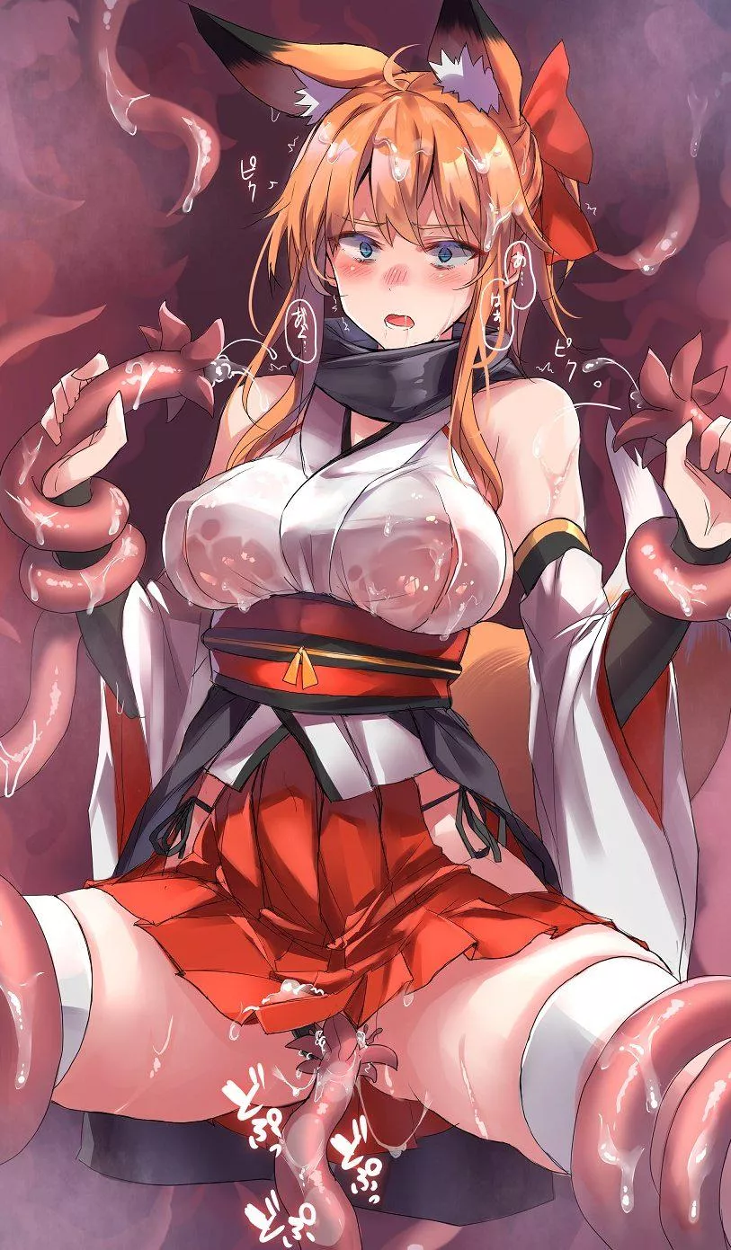 Just a hot foxgirl with some slimy tentacles