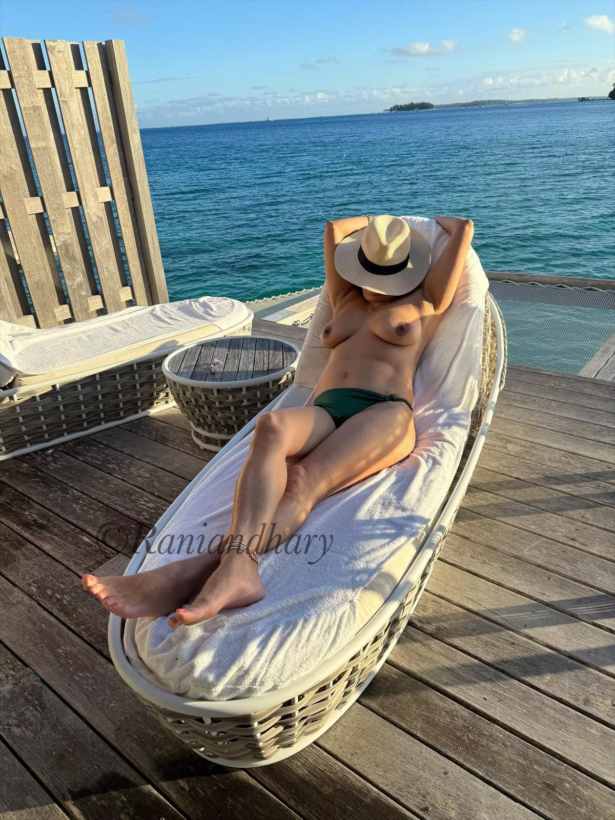 Leaving the grey skies of England behind and Enjoying the warmth on holiday in Bora Bora.