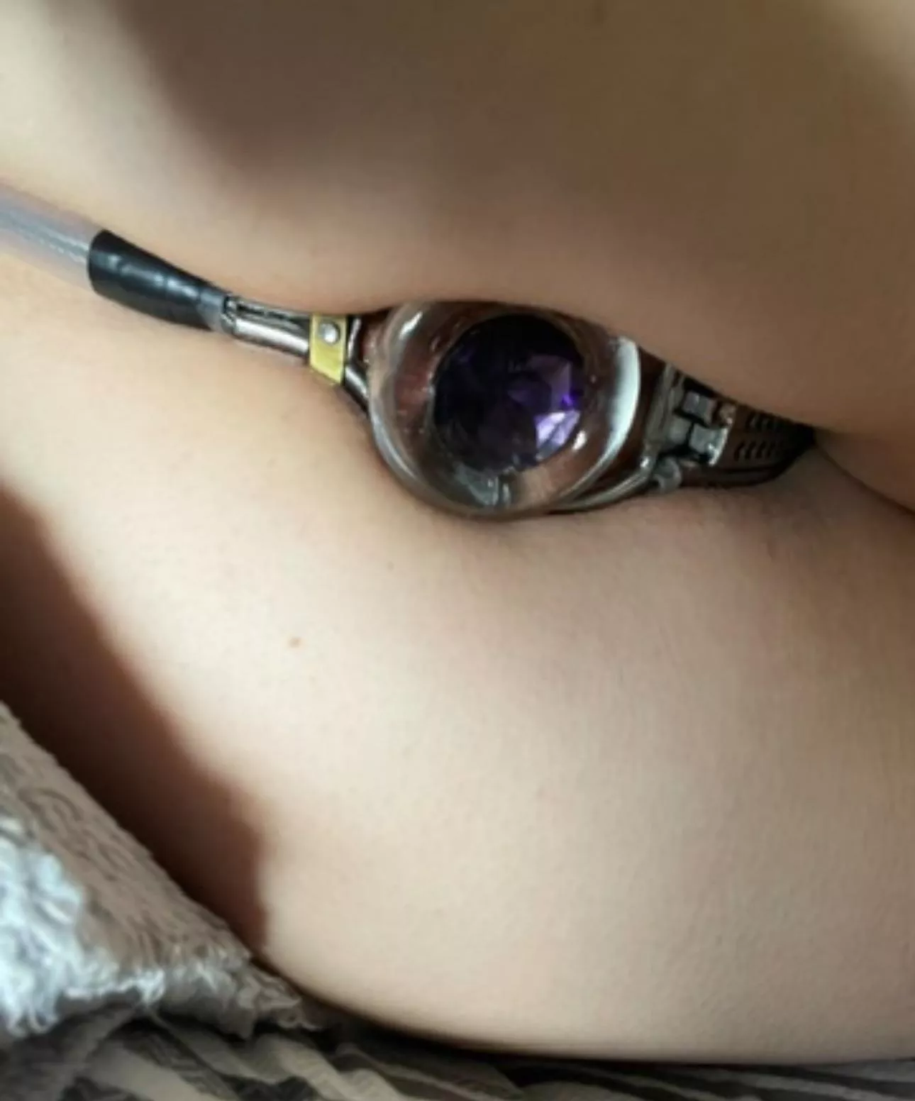 Locked again with my comfiest plug  Locked again with my comfiest plug