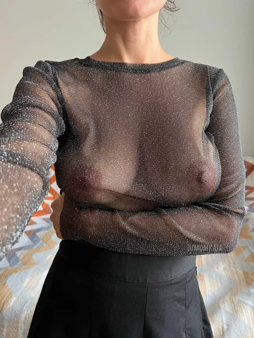 My new top that is definitely worth wearing without a bra