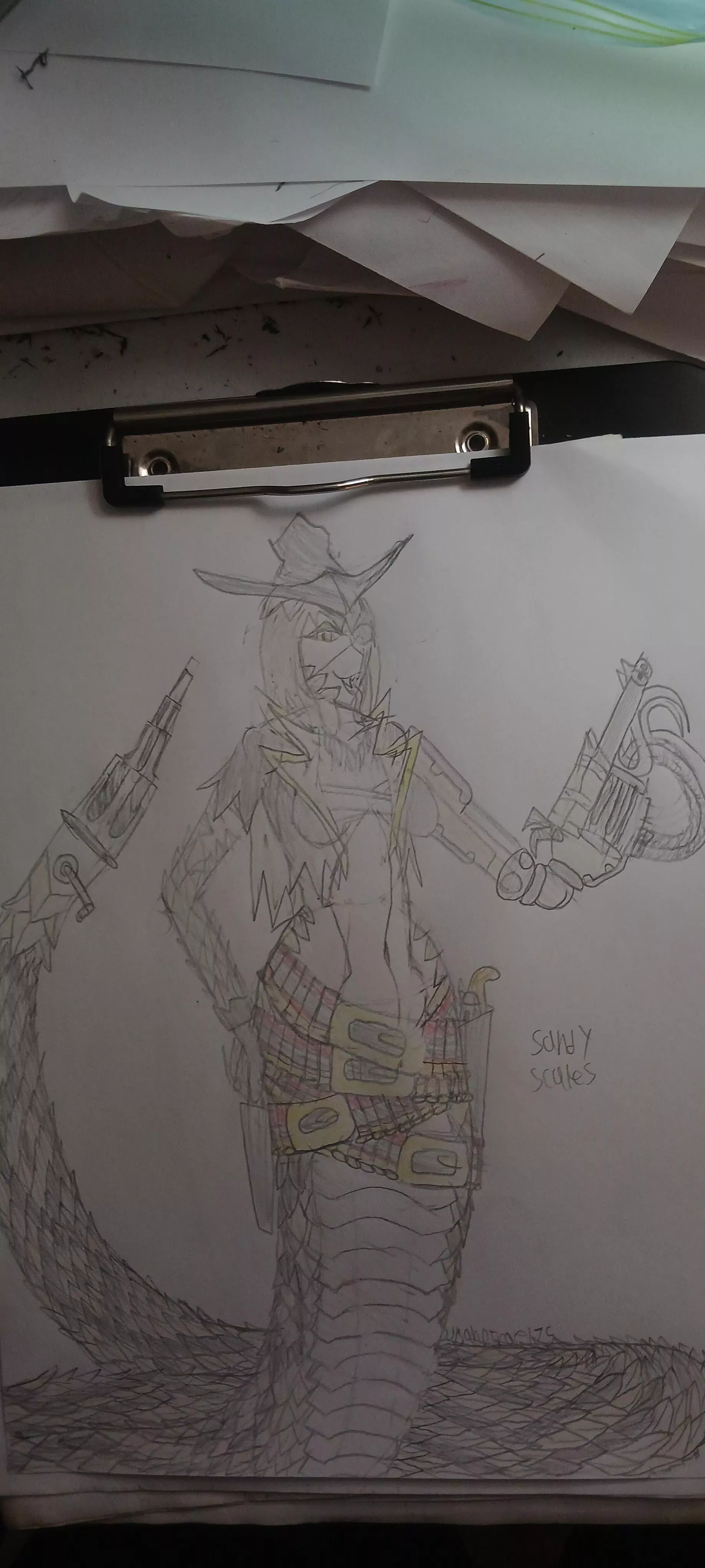 Sandy scales, lamia bandit (source: me)