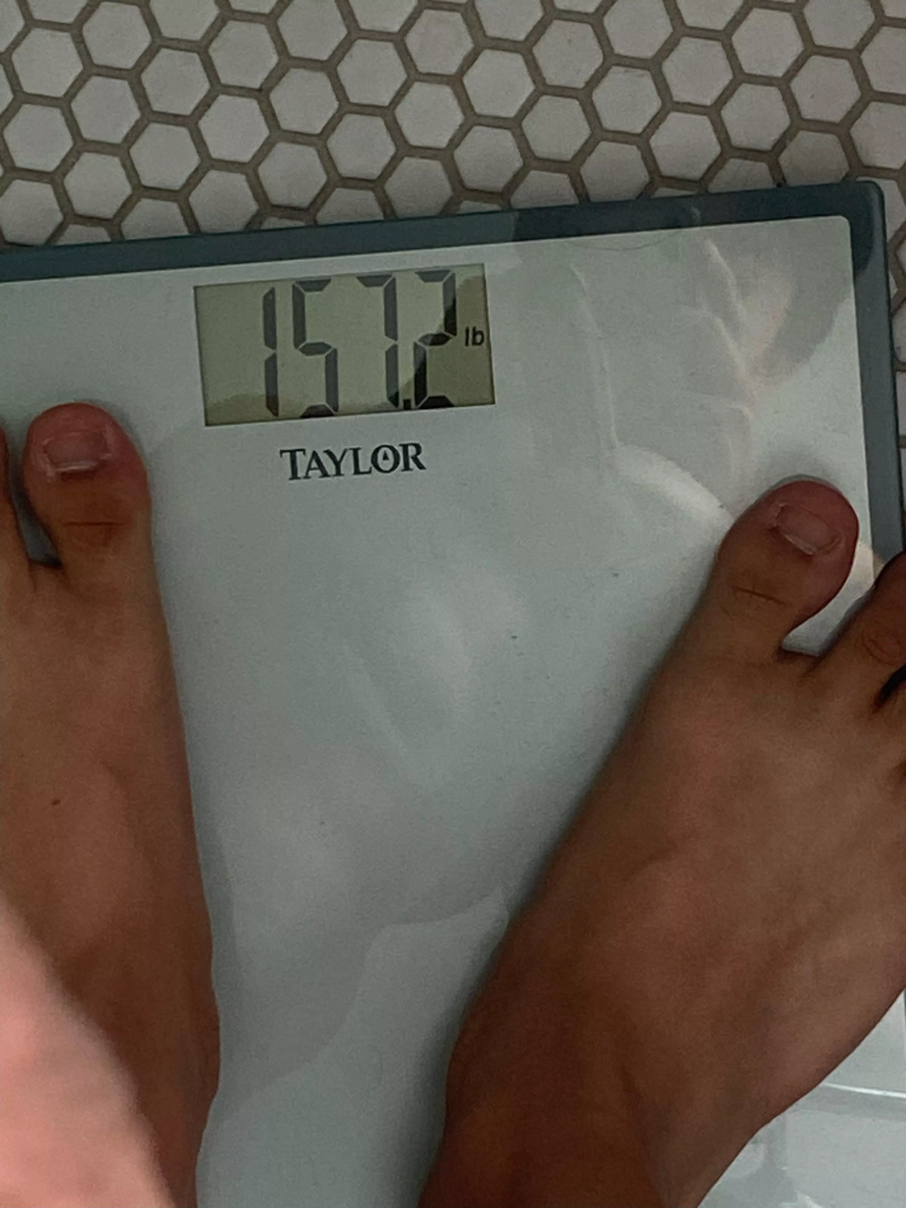 When you show your friends how much you weigh but forget about the reflection