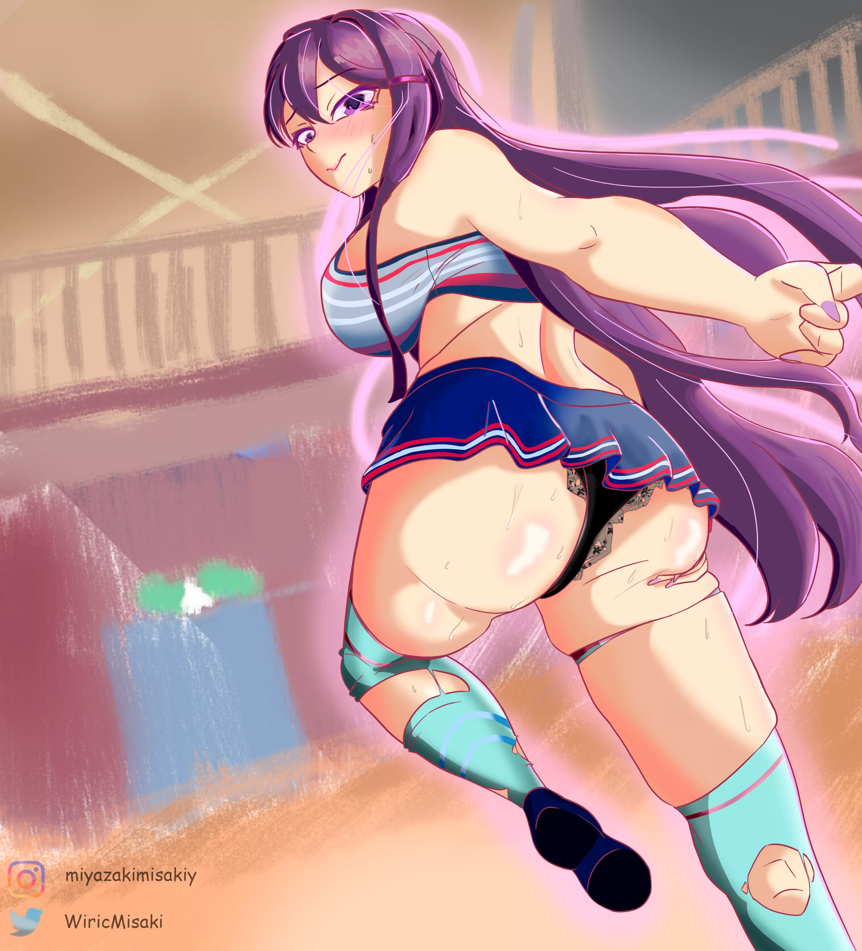 An another Yuri art, i like the cheerleader vibe!