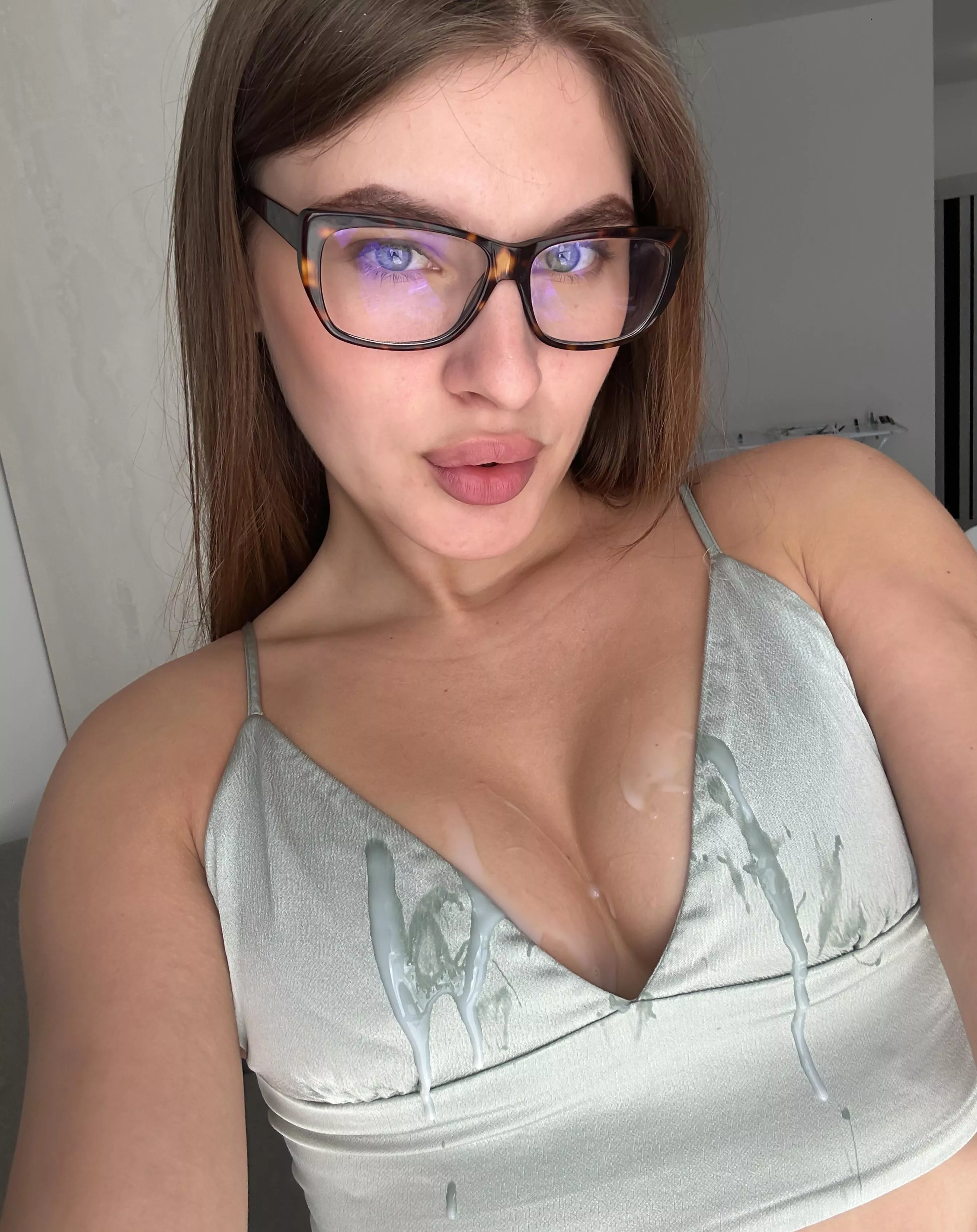 I love it when there's cum on clothes