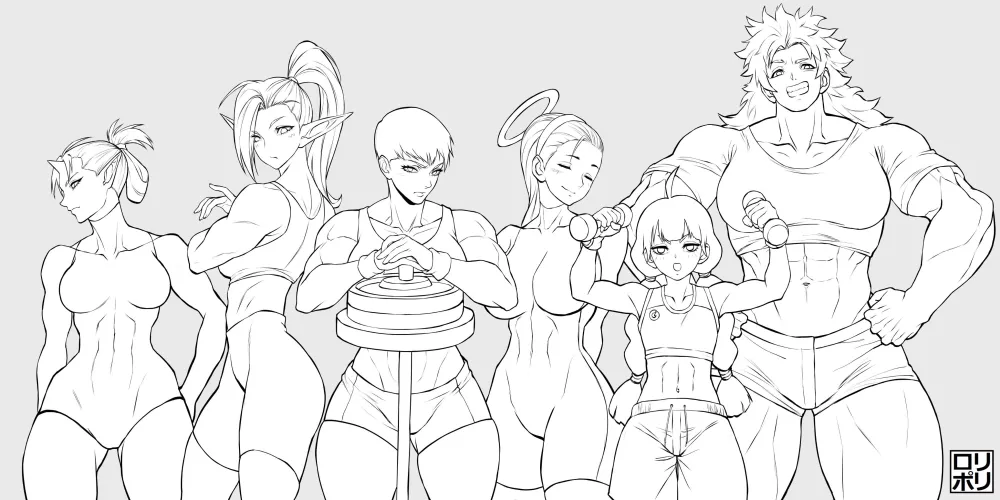 MMORPGym Girls [@j_rolypoly]