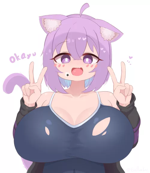 Nekomata Okayu Breasts [Hololive] 