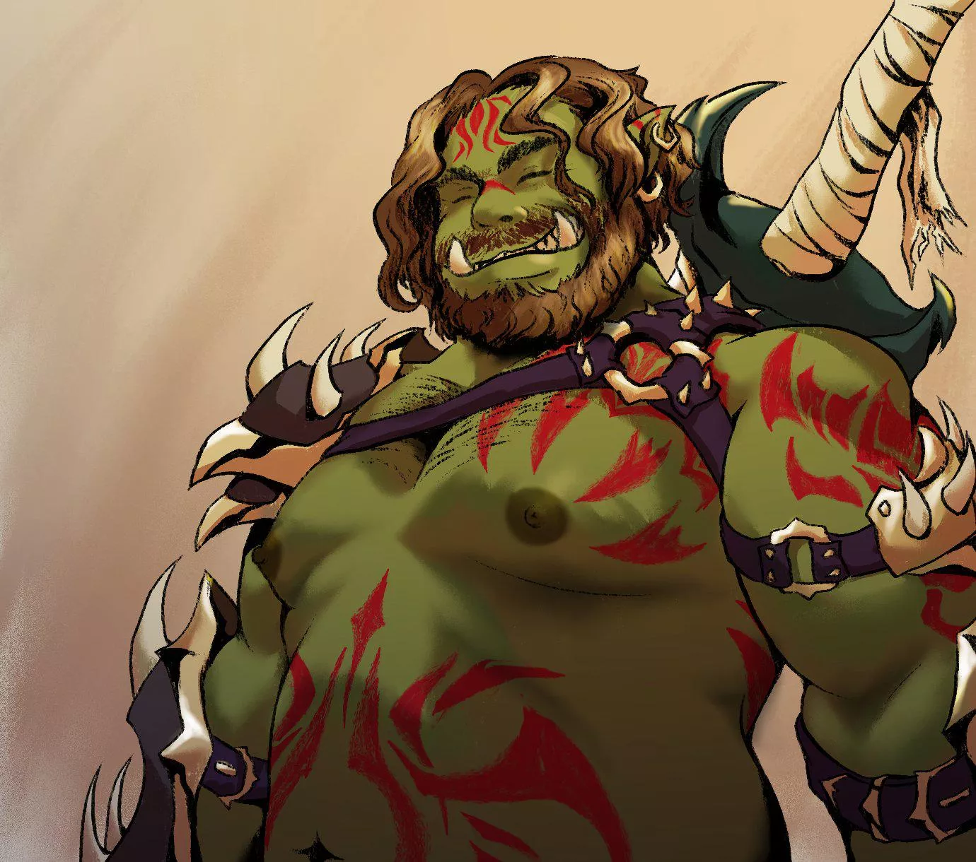 Smiling orc (art by me @NAguaraguazu)