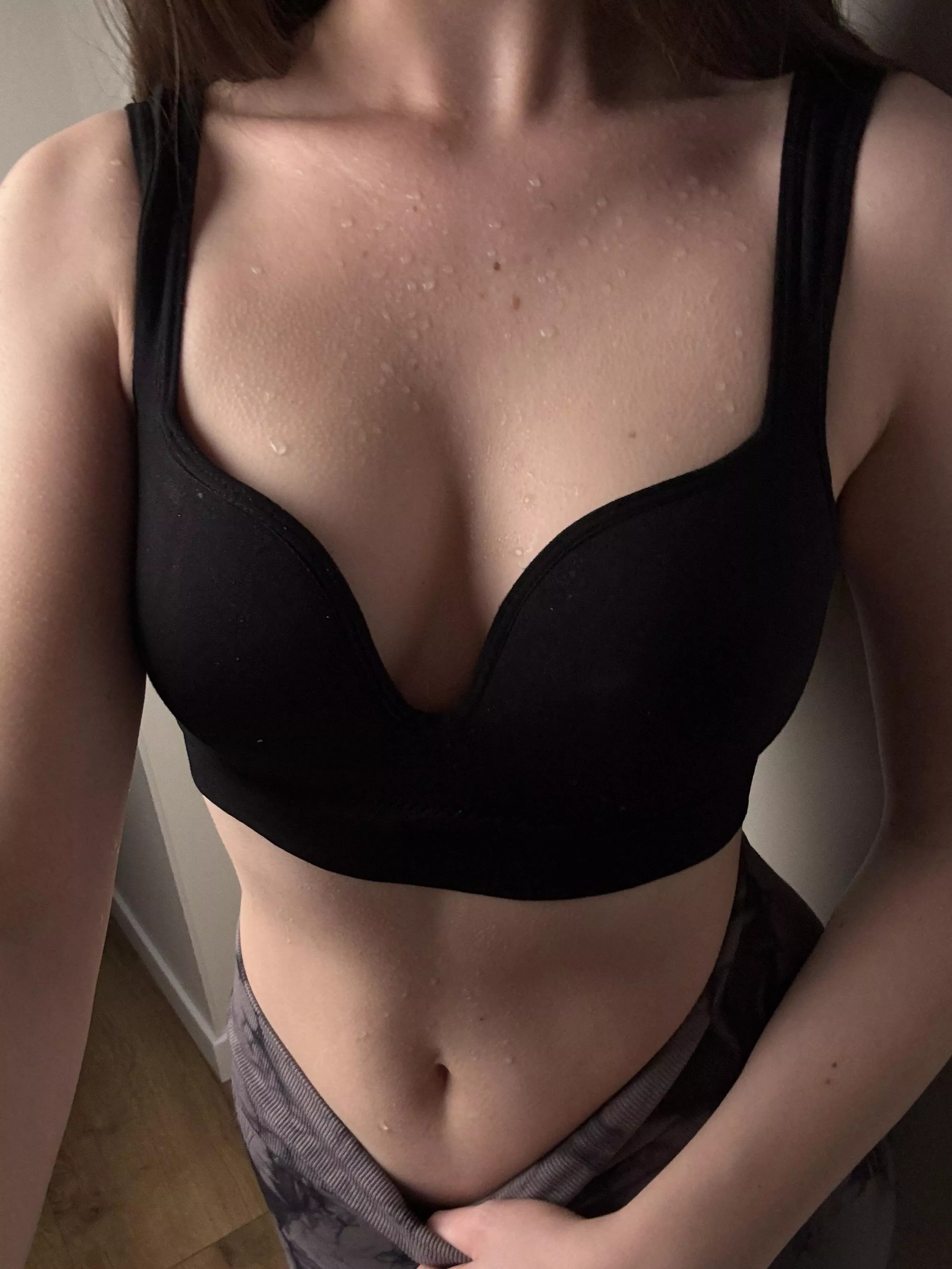 Sweaty after a hard workout but my sweat smells so sweet