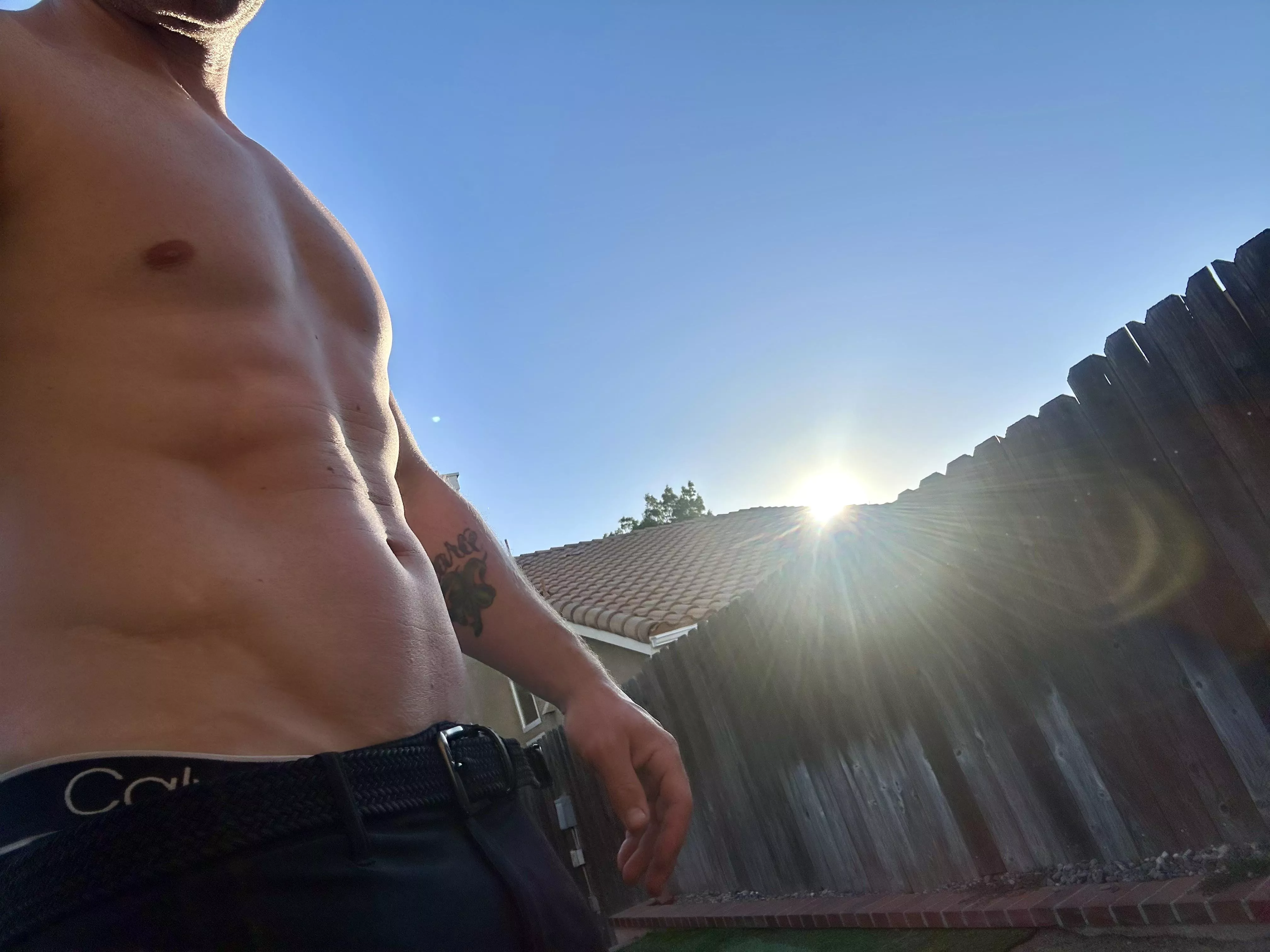 The suns going down .