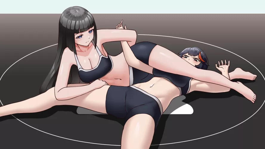 Updating my lezdom sex fight-themed visual novel (link in comment)