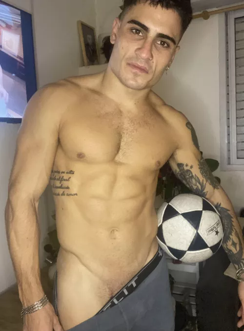 Want a piece of this naughty soccer player?