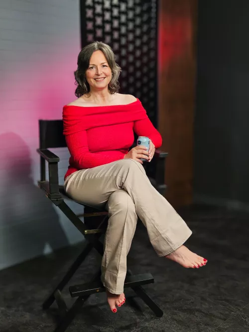 We Have a Very Special Guest in Studio Today - Victoria Sinclair, our Very First Naked News Anchor! 