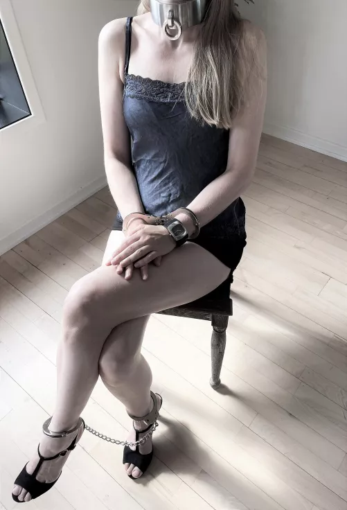 Wearing my hinged cuffs, legirons, and steel collar - now what?