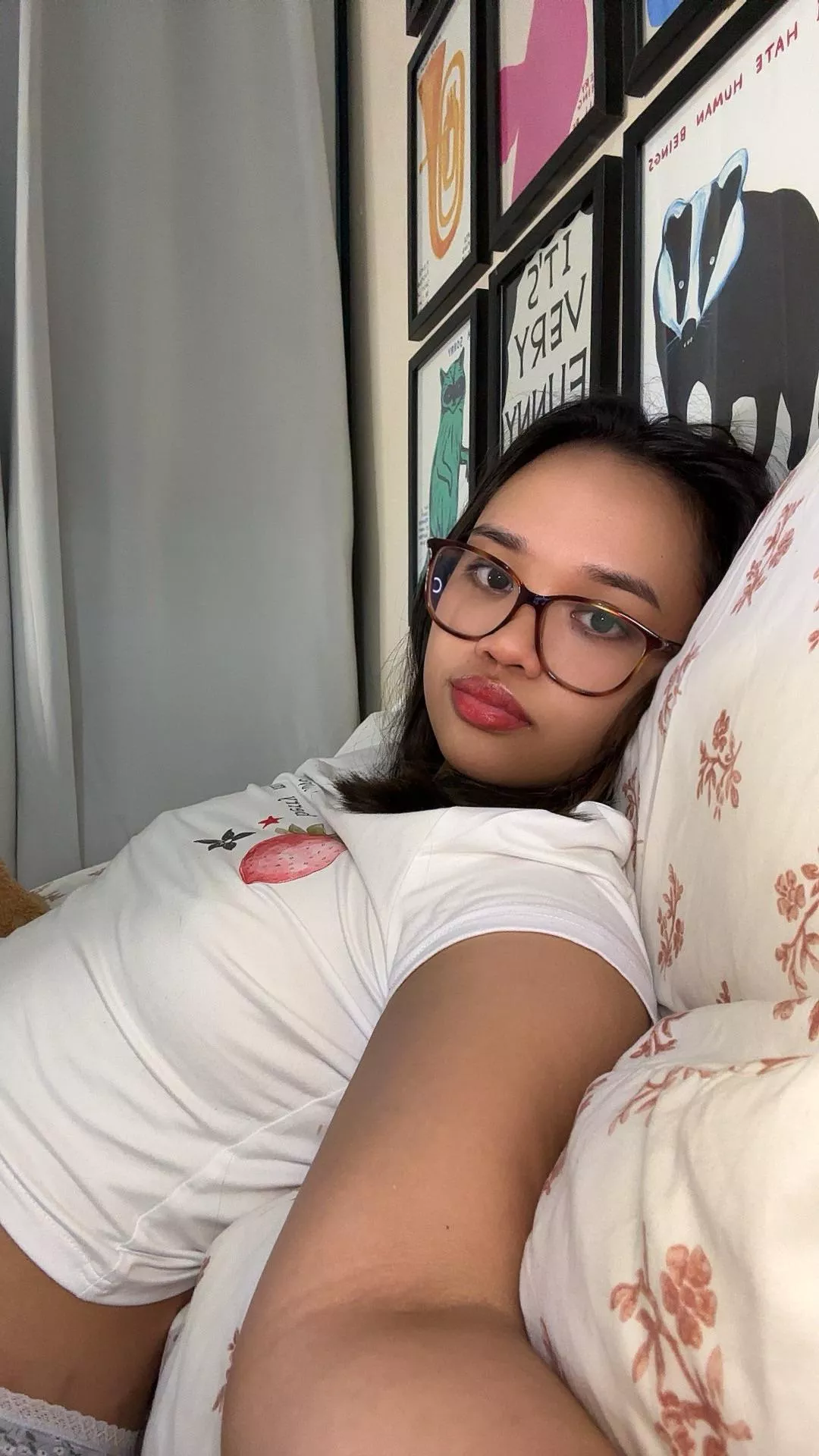 A girl who’s too lazy to do her laundry 