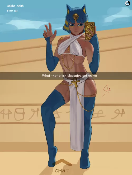 Ankha uses Snapchat