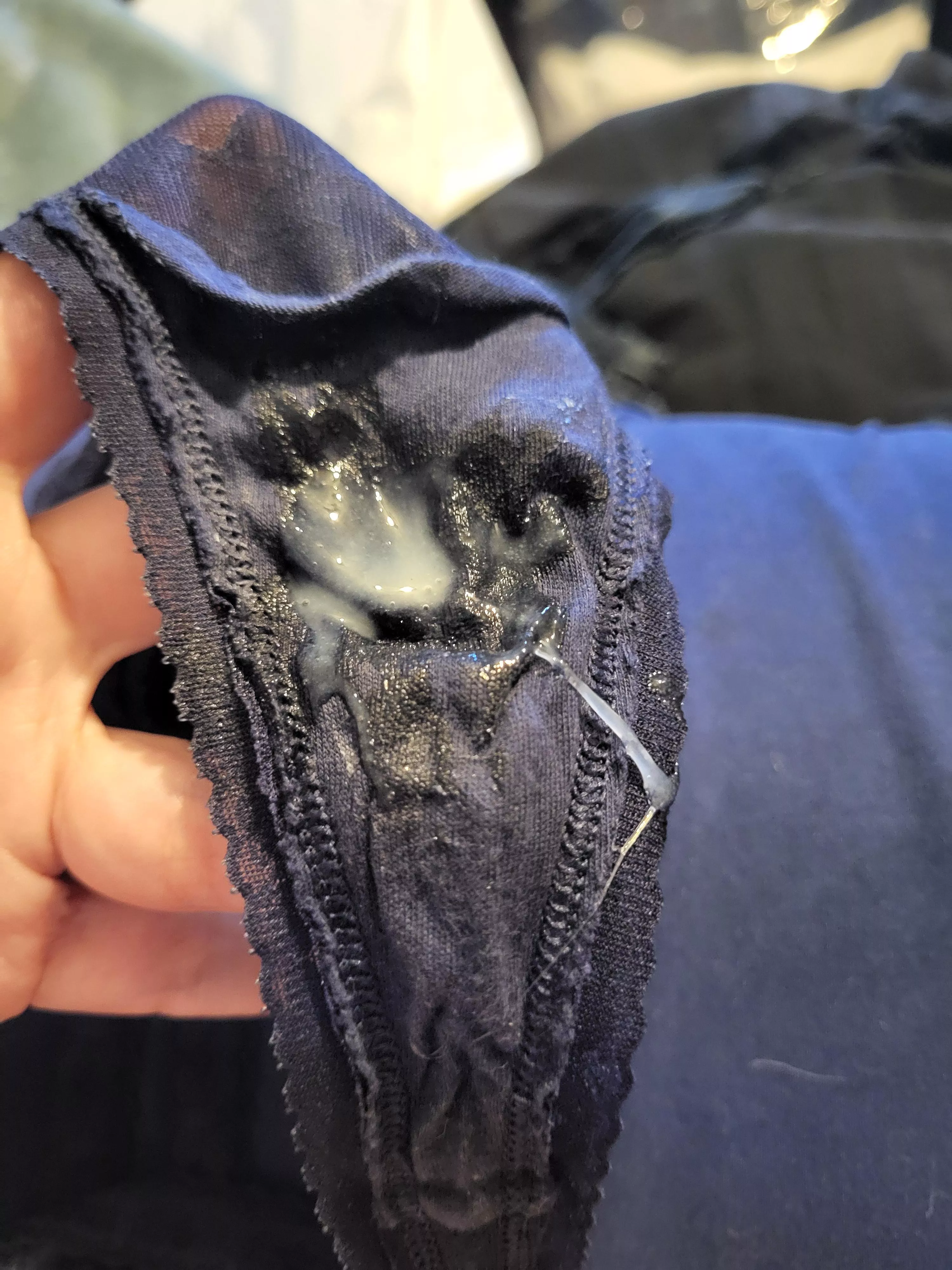 Grooling orgasm in thong