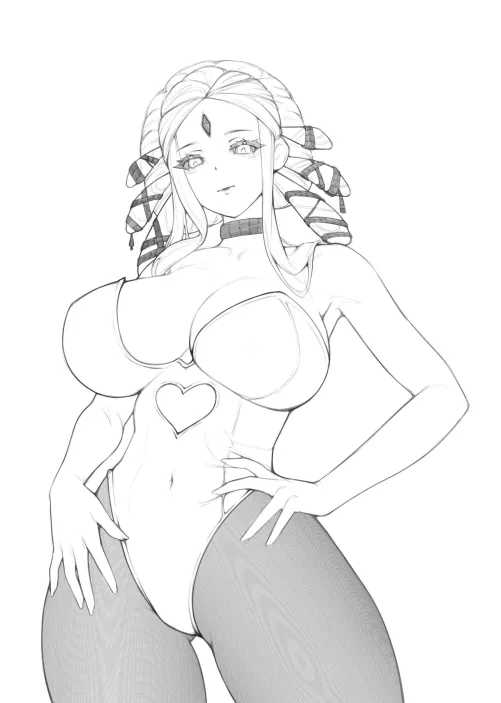 Loug Art from Bread-N-Butter Production team gives us Salem from RWBY skimpy bunny outfit. 