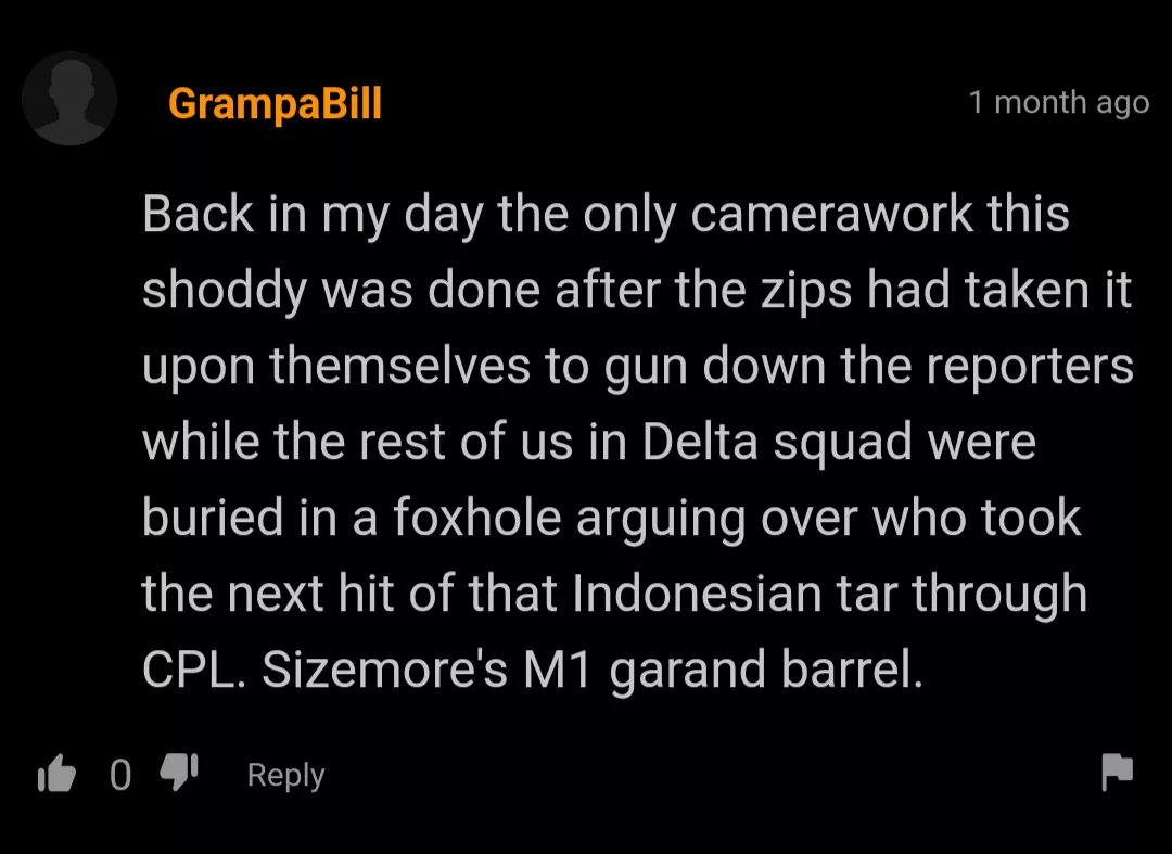 Well, you wanted a real amateur video, the guy didn't have a steadycam!