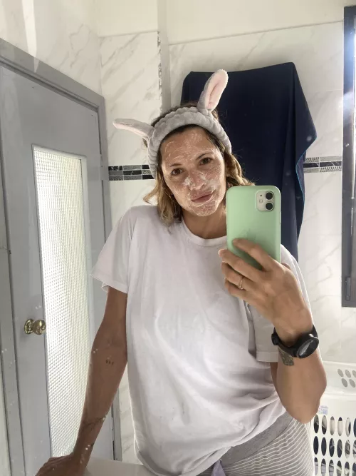 A rabbit with skincare, isn't it sweet?