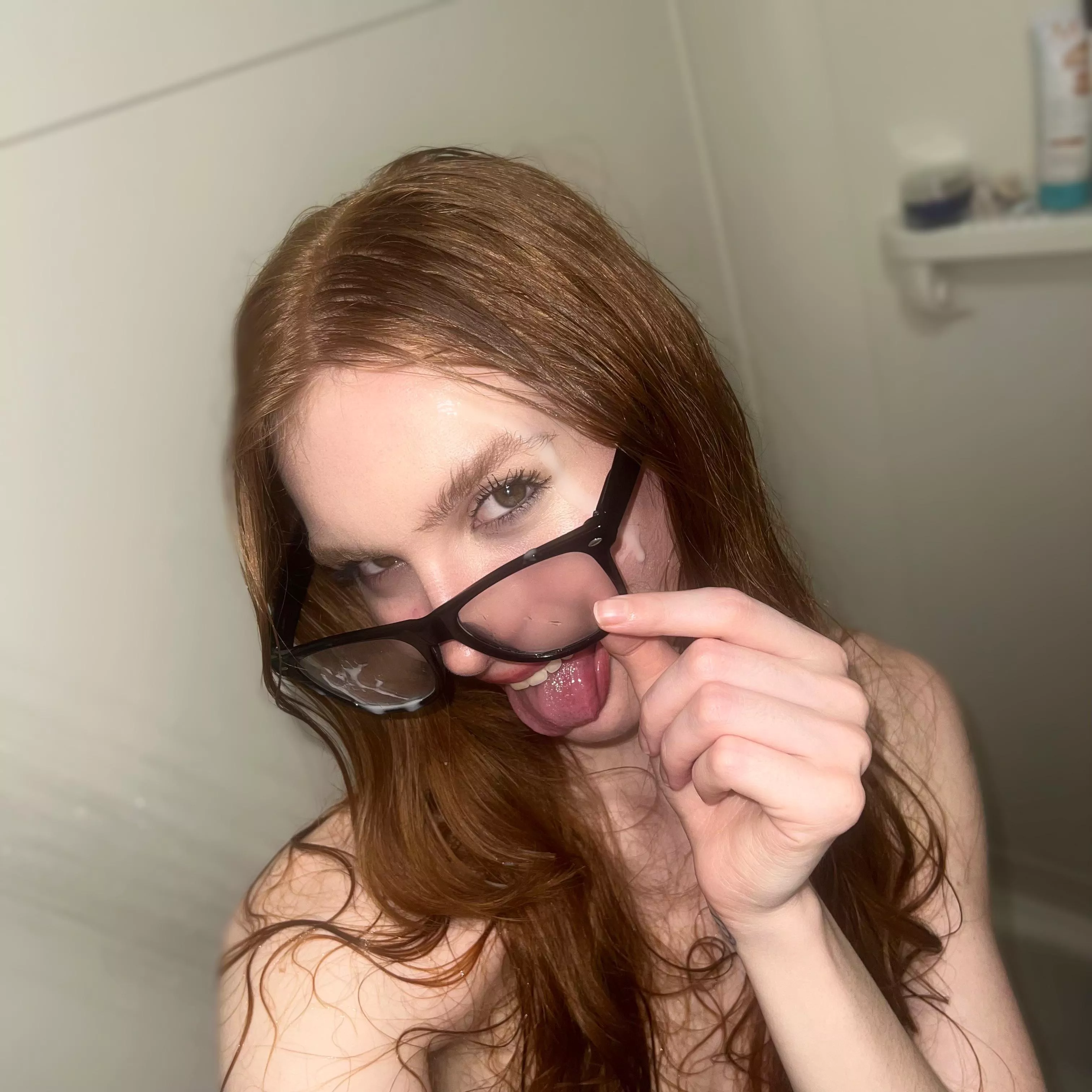Cum all over my glasses