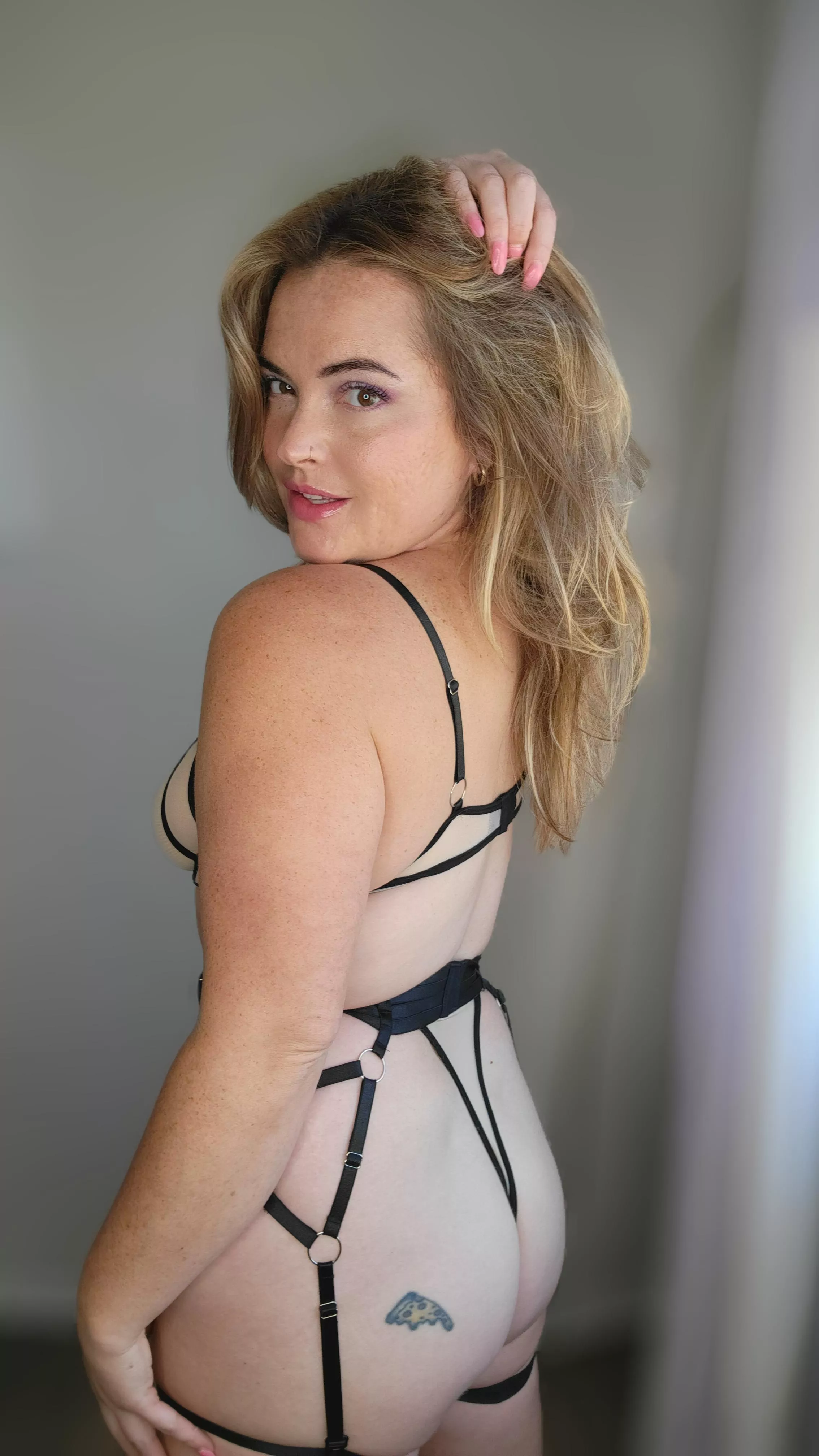 I hope my cute freckle shoulders make up for my tiny butt 