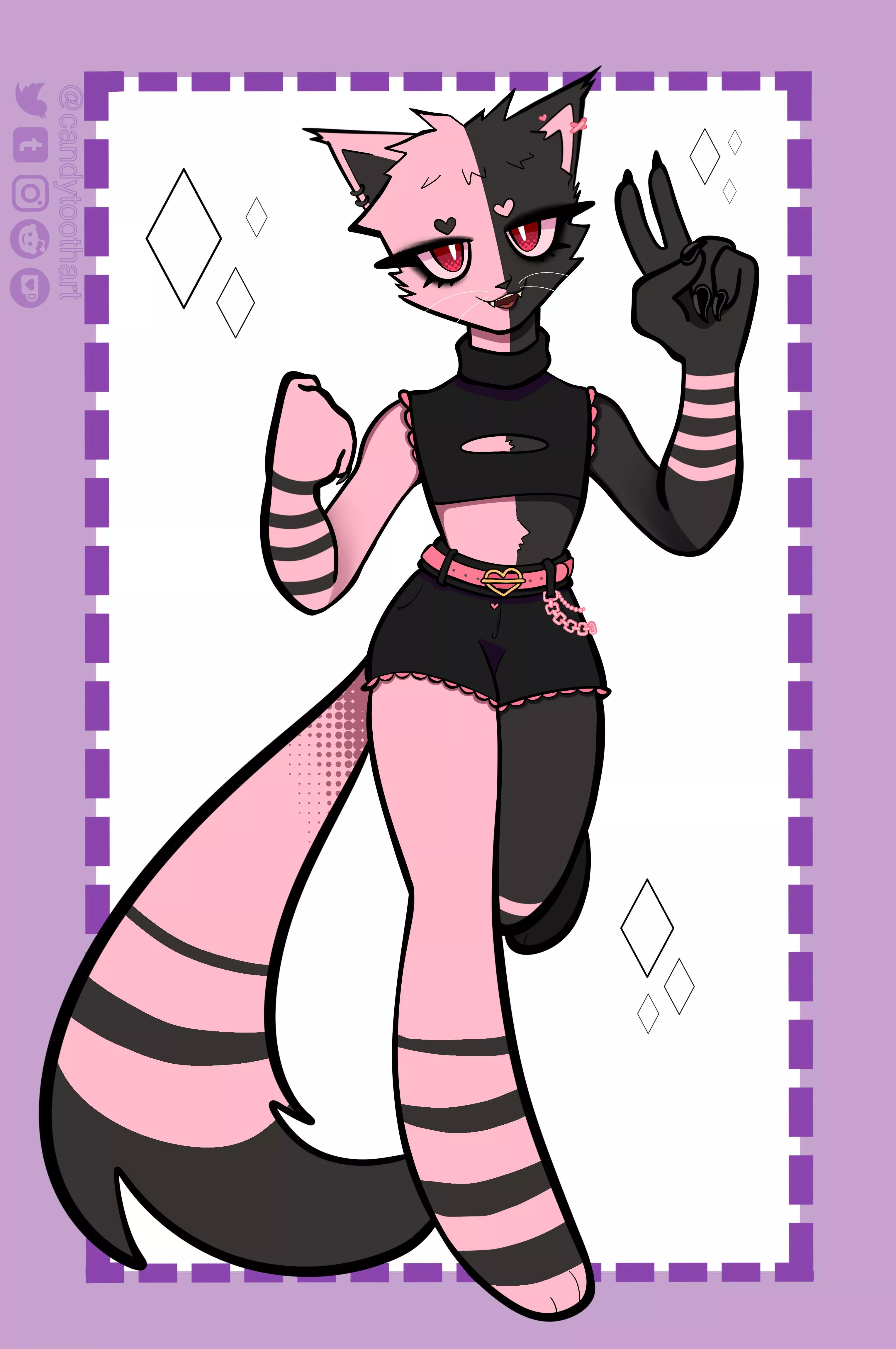 Just finished my new fursona!!! Thoughts? :3 