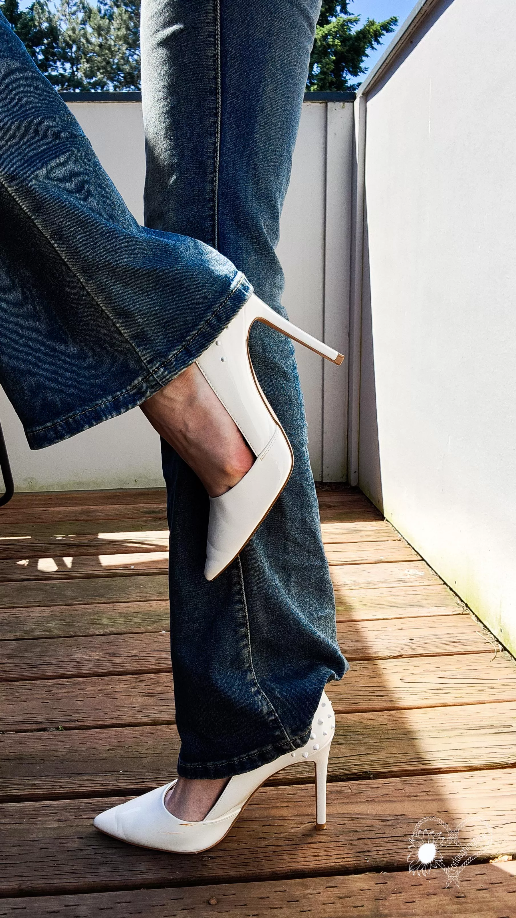 Just the white pumps