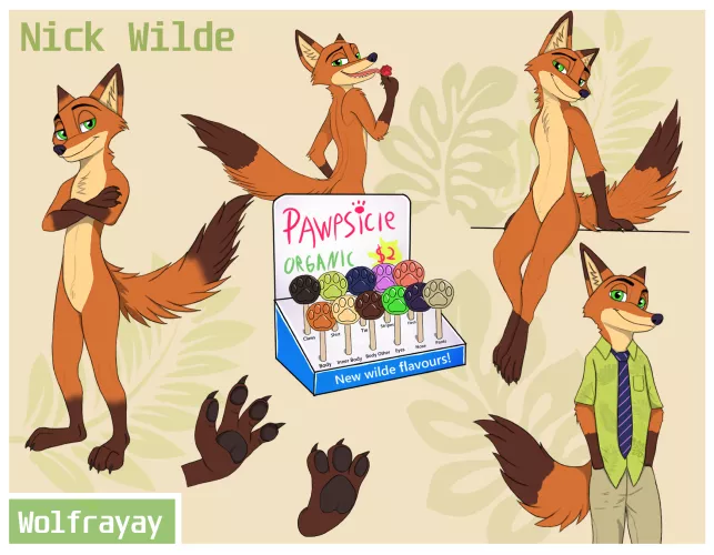 Nick Wilde Refsheet (Art by me)